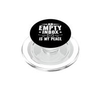 An Empty Inbox Is My Peace Email Humor Quote PopSockets PopGrip for MagSafe