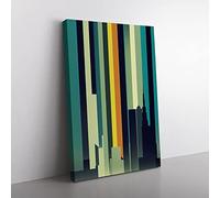An Enchanting City Skyline Abstract Canvas Print for Living Room Bedroom Home Office Décor, Wall Art Picture Ready to Hang, 76x50 cm (30x20 Inch) CAN3020-V1022-CK-580