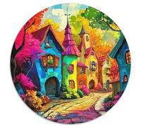 An Enchanting Scenery 1000 Piece Round Puzzle For Adults And Kids A Beautiful House Jigsaw Puzzles Creative Unique Challenge Games Impossible Hard Difficult Challenging Puzzles 1000pcs (67.5x67.5cm)