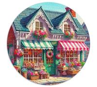 An Enchanting Scenery 1000 Piece Round Puzzles for Adults Kids 14+ A Beautiful House Jigsaw Puzzle Creative Unique Challenge Games Impossible Hard Difficult Challenging Puzzles 1000pcs (67.5x67.5cm)
