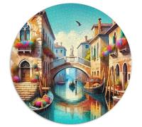 An Enchanting Scenery 1000 Pieces Round Puzzle For Adults And Kids A Beautiful House Jigsaw Puzzle Creative Unique Challenge Games Impossible Hard Difficult Challenging Puzzles 1000pcs (67.5x67.5cm)
