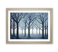 An Enigmatic Forest Framed Print | A2 Oak Framed Wall Art | Ready to Hang | Modern Landscape Picture | Living Room Bedroom Lounge Office