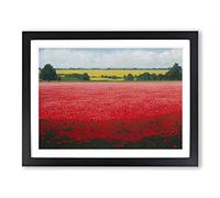 An Enigmatic Poppy Field Flowers H1022 Framed Print for Living Room Bedroom Home Office Décor, Wall Art Picture Ready to Hang, Black A3 Frame (46 x 34 cm)