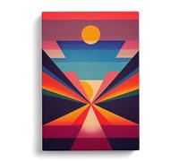 An Epic Abstract Sunset Canvas Print | Gallery Wrapped 30mm Frame Wall Art | 30x20 inches | Ready to Hang | Abstract Landscape Picture | Living Room Bedroom Lounge Office