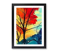 An Evolving Tree Framed Print for Living Room Bedroom Home Office Décor, Wall Art Picture Ready to Hang, Black A2 Frame (62 x 45 cm)