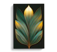 An Exceptional Leaf Canvas Print | Gallery Wrapped 30mm Frame Wall Art | 30x20 inches | Ready to Hang | Modern Floral Picture | Living Room Bedroom Lounge Office