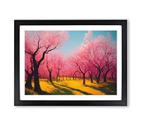 An Exceptional Spring Forest Framed Wall Art Print A2 Black
