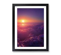 An Exceptional Sunset Framed Print | A4 Black Framed Wall Art | Ready to Hang | Modern Landscape Picture | Living Room Bedroom Lounge Office