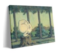 An Exceptionally Peaceful Moment Circa 1910 by Herbert Crowley - Surrealist Poster with Whimsical Forest Creature Wall Decor Cool Artworks Painting Wall Art Canvas Prints Hanging Picture Home Decors G