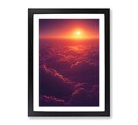 An Expressive Sunset Framed Wall Art Print A2 Black