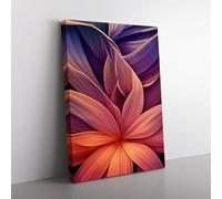 An Extraordinary Flower Purple, Red, Red Canvas Wall Art Print Ready to Hang, Framed Picture for Living Room Bedroom Home Office Décor, 76x50 cm (30x20 Inch)