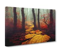 An Eye Catching Forest Canvas Print | Gallery Wrapped 30mm Frame Wall Art | 30x20 inches | Ready to Hang | Contemporary Landscape Picture | Living Room Bedroom Lounge Office