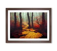 An Eye Catching Forest Framed Print | A2 Walnut Framed Wall Art | Ready to Hang | Modern Landscape Picture | Living Room Bedroom Lounge Office