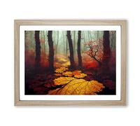 An Eye Catching Forest H1022 Framed Print for Living Room Bedroom Home Office Décor, Wall Art Picture Ready to Hang, Oak A2 Frame (64 x 46 cm)