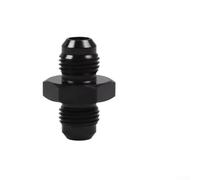 AN Fitting Adapter Aluminium Hose Connector Black Flare Union Fuel Line Coupler Performance Pipe Joint Male To Male Racing Hose Fitting Lightweight Alloy(AN6-AN6)