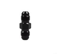 AN Fitting Adapter Aluminium Hose Connector Black Flare Union Fuel Line Coupler Performance Pipe Joint Male To Male Racing Hose Fitting Lightweight Alloy(AN4-AN4)