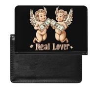an-gels Dollar Bill Passport Holder Cover PU Leather Passport Wallet Organizer Protector Slim Travel Accessories