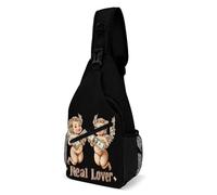 An-gels Dollar Bill Sling Bags Casual Small Crossbody Bag Shoulder Backpack Hiking Daypack for Men Women