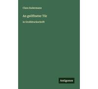 An geöffneter Tür: in Großdruckschrift