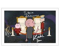 An Idiot Abroad - Karl Pilkington & Ricky Gervais & Stephen Merchant Autographed Signed 6x4 Inch Photo 1