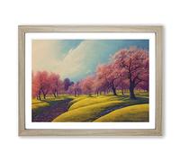 An Idyllic Spring Forest Framed Wall Art Print A2 Oak