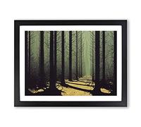 An Imaginative Forest Framed Print | A4 Black Framed Wall Art | Ready to Hang | Modern Landscape Picture | Living Room Bedroom Lounge Office