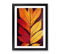 An Incredible Leaf Framed Print | A3 Black Framed Wall Art | Ready to Hang | Modern Floral Picture | Living Room Bedroom Lounge Office