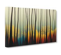 An Ingenious Abstract Forest Canvas Print | Gallery Wrapped 30mm Frame Wall Art | 30x20 inches | Ready to Hang | Abstract Landscape Picture | Living Room Bedroom Lounge Office