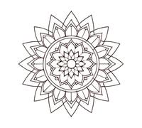an Intricate Symmetrical Mandala Design with Detailed Geometric Patterns The Mandala Vinyl Art Sticker 67.2x67.8cm Removable Without Leaving Glue Coffee