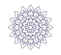 an Intricate Symmetrical Mandala Design with Detailed Geometric Patterns The Mandala Vinyl Wall Decals 42x42.4cm Easy Installation DarkBlue