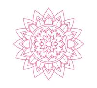 an Intricate Symmetrical Mandala Design with Detailed Geometric Patterns The Mandala Vinyl Wall Decals 54.6x55.1cm Art Mural Painting Pink