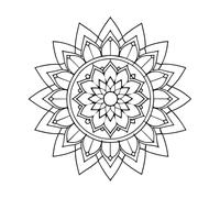 an Intricate Symmetrical Mandala Design with Detailed Geometric Patterns The Mandala Vinyl Wall Decals 42x42.4cm Wall beautification Black