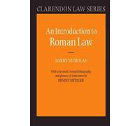 An Introduction to Roman Law (Clarendon Law Series)