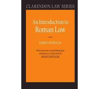 An Introduction to Roman Law (Clarendon Law Series)