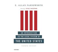An Introduction to the Legal System of the United State - Paperback NEW E. Allan