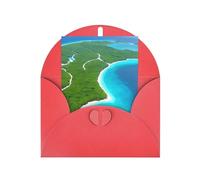 An Island In The Ocean Blank Greeting Card, 4x6 Inches, &Holiday Greeting Card, Suitable For All Occasions.