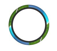 An Island In The Ocean Car Steering Wheel Cover, Non-Slip, Odorless,& Universal Standard Size 15 Inches (About 38 Cm), Unisex.