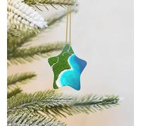 An Island In The Ocean Christmas Star Shaped Ceramic Ornaments Christmas Tree Hanging Decorations Souvenirs Gifts For Family And Friends.