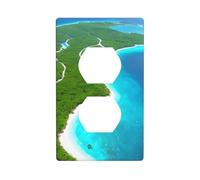 an Island in The Ocean Duplex Wall Panel Kit, 11.4 X 7 Cm, Electrical Outlet Plug Cover for Light Socket Switch, (1 Piece).