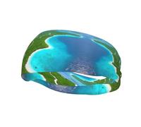 an Island in The Ocean Fashionable Sports Decorative Sweatband, Breathable, Soft and Sweat-Wicking, Made of 100% Polyester