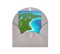 An Island In The Ocean Greeting Card, 4x6 Inch With Envelope, #Suitable For Birthdays, Weddings, And Business Events.