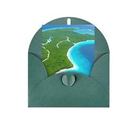 An Island In The Ocean Greeting Card, 4x6 Inch With Envelope, &Suitable For Birthdays, Weddings, And Business Events.