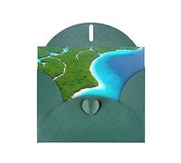 An Island In The Ocean Greeting Cards For All Occasions - Blank Greeting Cards With Envelopes, Holiday Cards 4x6 Inches (Horizontal) Dark Green