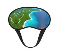 an Island in The Ocean It is a Black-Rimmed Eye mask. The Soft Eye mask can Improve Sleep Quality and is Suitable for Indoors, Outdoors and Traveling.