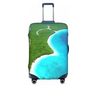 an Island in the Ocean L Elastic Suitcase Protector Double Sided Zip Luggage Cover for Travel Business 18-32in