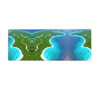 an Island in The Ocean Large Mouse Pad, Extended Gaming Mousepad,Non-Slip Rubber Base Keyboard Mat31.5x11.8 Inch,XLfor Office Home