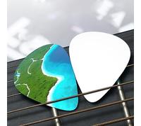 An island in the ocean Patterned guitar pick set - (thin/medium/thick), widely compatible with all kinds of stringed instruments,