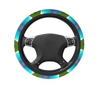 An Island In The Ocean Rubber Steering Wheel Cover - Non-Slip Universal Car Accessory Without Inner Ring.