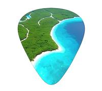 An Island In The Oceanguitar Plectrums 12 Piece Set, 3 Thicknesses Plectrums With Case For Bass Guitar, &Electric Guitar And More.