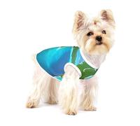 An island in the Sea Small Dog Cotton Vest L - Breathable, Soft, and Comfortable Pet Clothing for Cats and Dogs